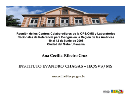 IEC/SVS / MS Ana Cecilia Ribeiro Cruz