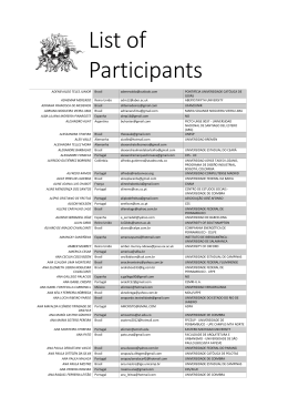 NOME País Email FILIAÇÃO INSTITUCIONAL