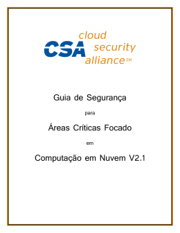 Guia de Seguran&ccedil;a &Aacute;reas Cr&iacute;ticas Focado Computa&ccedil;&atilde;o em Nuvem