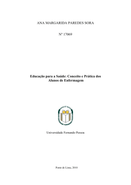 ANA MARGARIDA PAREDES SORA N&ordm; 17069 Educa&ccedil;&atilde;o para a
