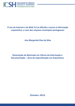Disserta&ccedil;&atilde;o de Mestrado CID_Ana Margarida Silva