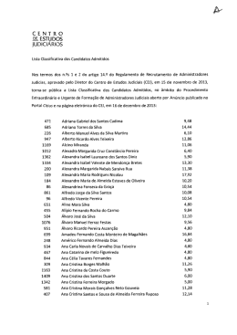 Informação - 5 (Lista Classificativa dos Candidatos Admitidos