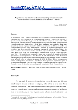 Das primeiras experimenta&ccedil;&otilde;es do cinema de atra&ccedil;&otilde;es ao cinema