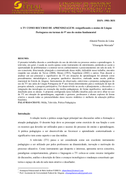A TV COMO RECURSO DE APRENDIZAGEM