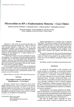 Microcefalia no RN e Fenilcetonúria Materna — Caso Clínico