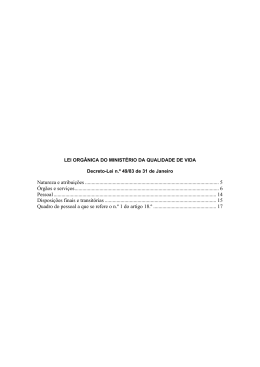 Ministério da Qualidade de Vida - Instituto do Desporto de Portugal