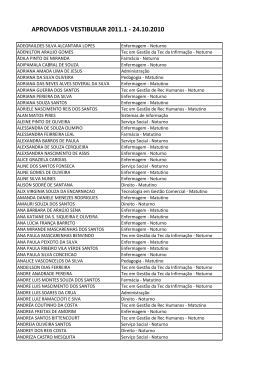 APROVADOS VESTIBULAR 2011.1