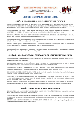 sessões de comunicação oral - Universidade Federal de São Carlos