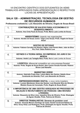 SALA 128 &ndash; ADMINISTRA&Ccedil;&Atilde;O, TECNOLOGIA EM GEST&Atilde;O