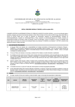 EDITAL CONCURSO UNCISAL 003.2014