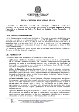 Edital n&ordm; 207/2014 - Instituto Federal de Educa&ccedil;&atilde;o, Ci&ecirc;ncia e