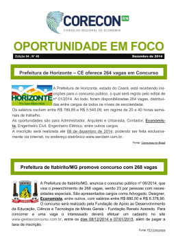 Oportunidade em Foco - 05/12/2014 - CORECON-RN