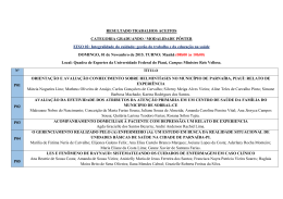 RESULTADO TRABALHOS ACEITOS CATEGORIA