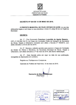 Decreto n° 34/2015 - Prefeitura de Feijó