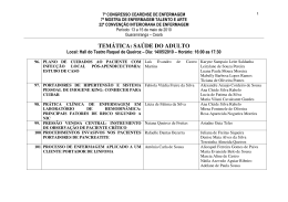 tem&aacute;tica: sa&uacute;de do adulto - Associa&ccedil;&atilde;o Brasileira de Enfermagem