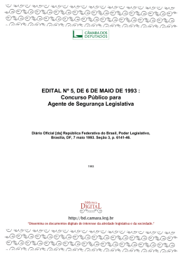 EDITAL N&ordm; 5, DE 6 DE MAIO DE 1993