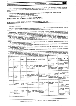 Clique aqui para ver a escala de plantão cível e - Sindojus-CE