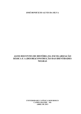 (des/re)constru&ccedil;&atilde;o das identidades negras