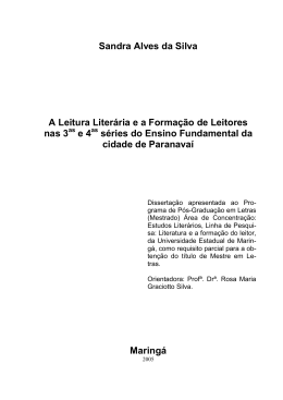 Sandra Alves da Silva A Leitura Literária e a Formação de Leitores
