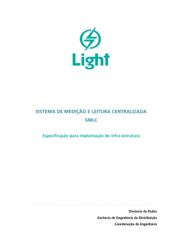 SISTEMA DE MEDI&Ccedil;&Atilde;O E LEITURA CENTRALIZADA SMLC
