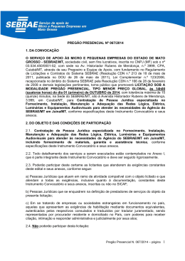 Edital - Sebrae