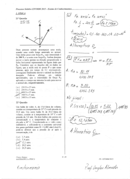 Prova de F&iacute;sica Resolvida EFOMM 2015