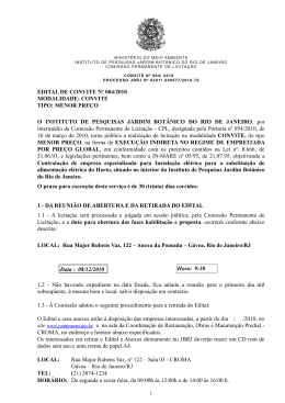 EDITAL N&ordm; 004/2010 - Instituto de Pesquisas Jardim Bot&acirc;nico do