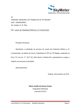 Laudo de Instalações Elétri
