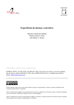 Experi&ecirc;ncia de doen&ccedil;a e narrativa