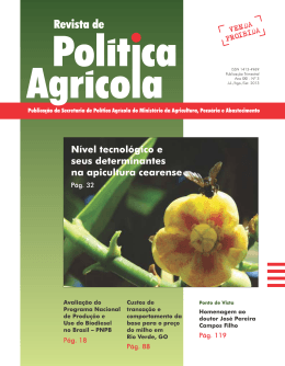 Revista de Pol&iacute;tica Agr&iacute;cola n&ordm; 3/2013