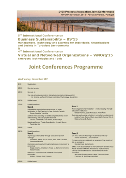 Please click here to access the detailed Conference programme.