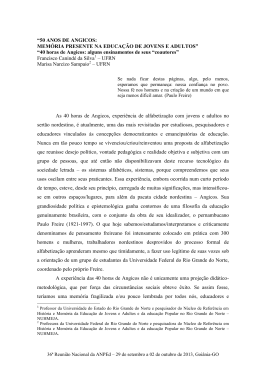 50 anos de Angicos - 36&ordf; Reuni&atilde;o Nacional da Anped