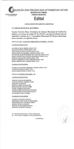 Edital - Freguesia de Vermoil