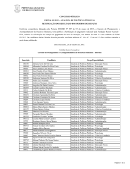Retifica&ccedil;&atilde;o do Resultado dos Pedidos de Isen&ccedil;&atilde;o