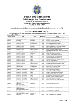Lista I – Ordem para Todos