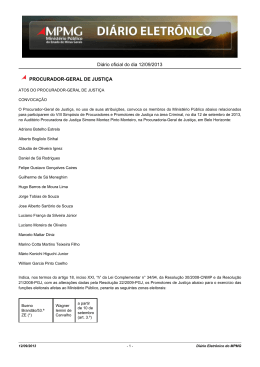 Di&aacute;rio oficial do dia 12/09/2013 PROCURADOR