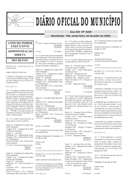 Edi&ccedil;&atilde;o 3205 - Prefeitura Municipal de Uberl&acirc;ndia