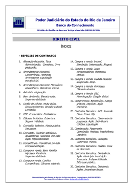 Esp&eacute;cies de Contratos - Tribunal de Justi&ccedil;a do Estado do Rio de