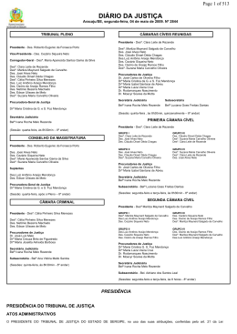 Di&aacute;rio da Justi&ccedil;a de Sergipe - Tribunal de Justi&ccedil;a de Sergipe