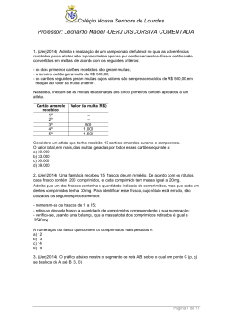 UERJ 2014 comentada - Col&eacute;gio Nossa Senhora de Lourdes