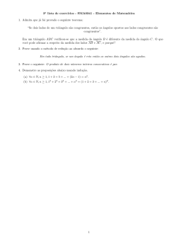3a lista de exercıcios - SMA0341 - Elementos de Matemática