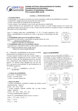 Probabilidade e Estat&iacute;stica Prof. Leand