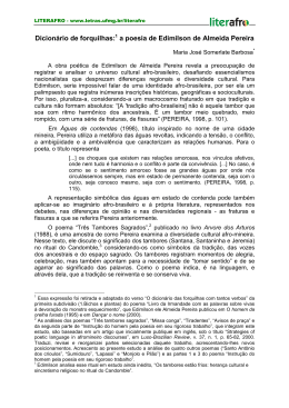 Dicion&aacute;rio de forquilhas: a poesia de Edimilson de Almeida Pereira