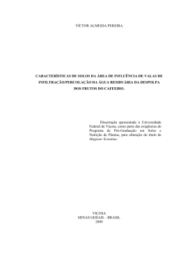 V&Iacute;CTOR ALMEIDA PEREIRA CARACTER&Iacute;STICAS DE SOLOS