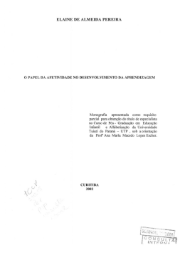 ELAINE DE ALMEIDA PEREIRA da ProP Ana Maria - TCC On-line
