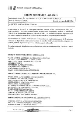 Afeta&ccedil;&atilde;o de pessoal - Portal da Habita&ccedil;&atilde;o