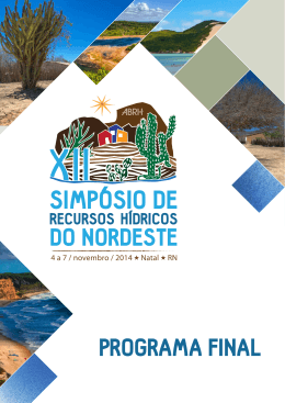 Programa final - Associa&ccedil;&atilde;o Brasileira de Recursos H&iacute;dricos