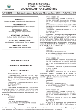 12 - Tribunal de Justiça de Rondônia
