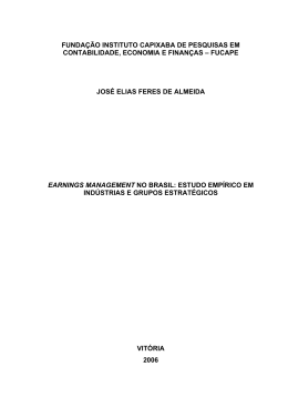 Earnings Management no Brasil