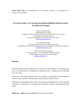 As Controv&eacute;rsias e os Consensos da Responsabilidade